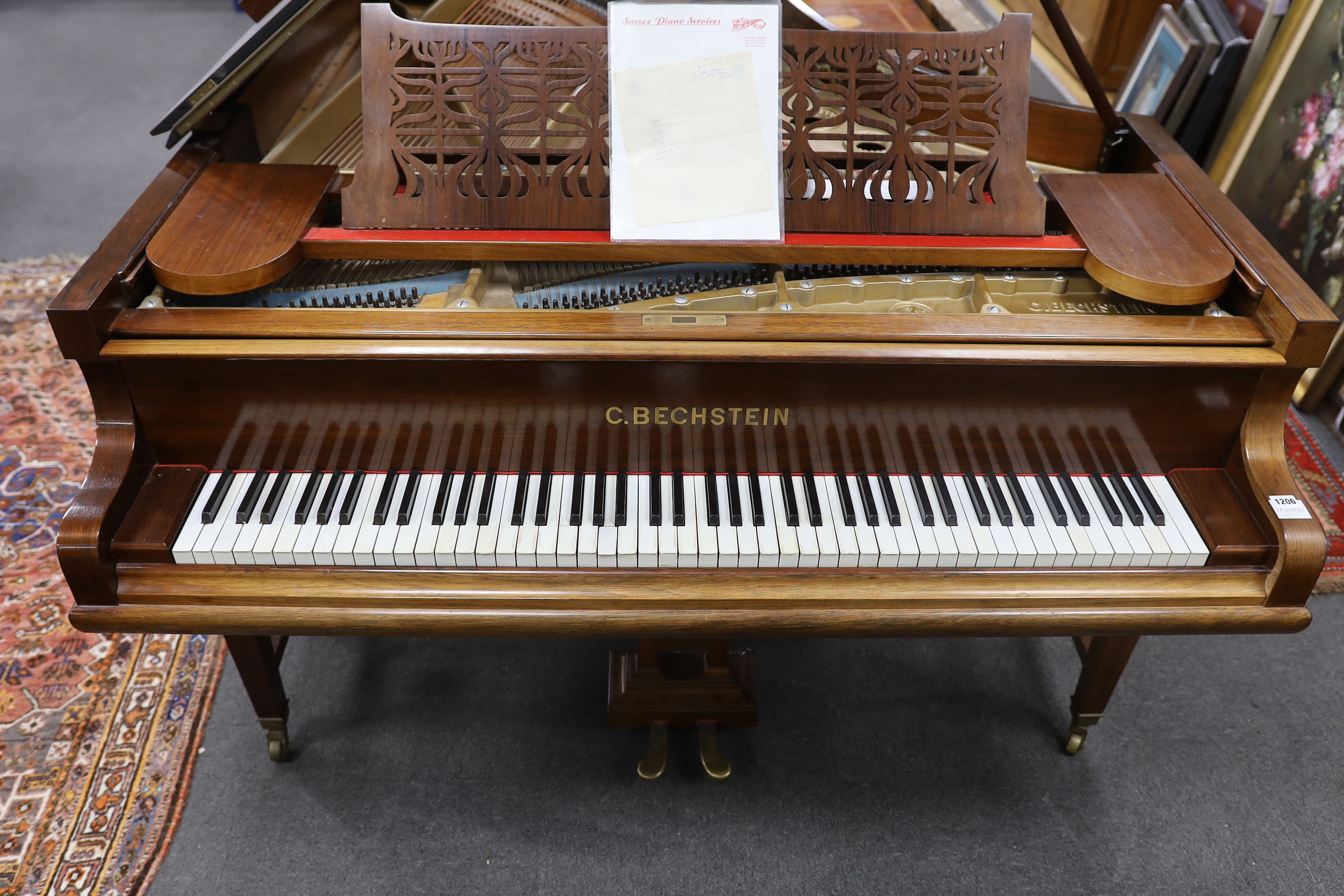 A Bechstein model Va rosewood grand piano, serial number 20333, width 146cm, length 200cm, height 98cm